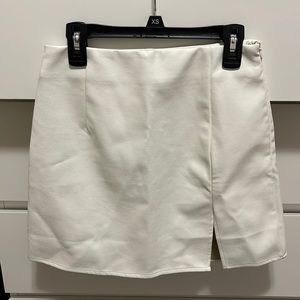 NWT White Leather Skirt